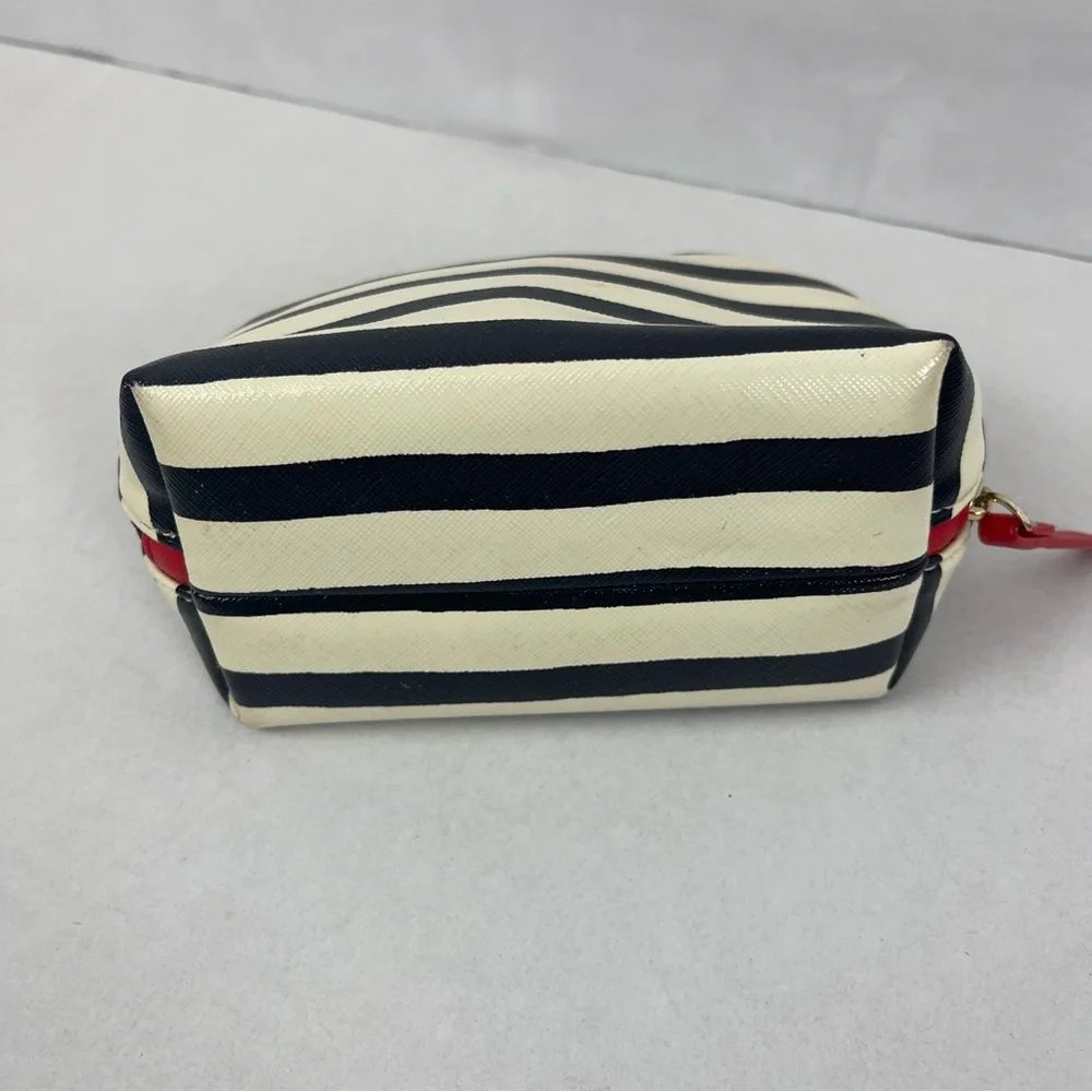 Kate Spade New York Navy Stripe Cosmetic Case with Red‎ Bow